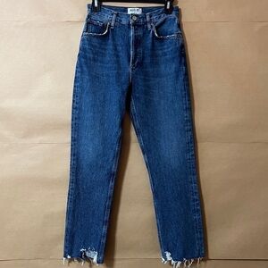 Agolde Women's High Rise Jeans in Dark Blue
